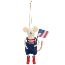 Load image into Gallery viewer, American Mr Mouse Felted Ornament