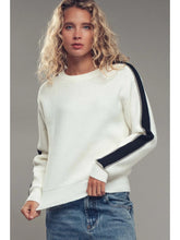 Load image into Gallery viewer, Contrast Stripe Ribbed Sweater