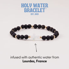 Load image into Gallery viewer, HOLY WATER MENS LAVA ROCK BRACELET IN GOLD