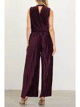 Load image into Gallery viewer, Pleated Velvet Jumpsuit