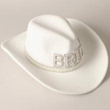 Load image into Gallery viewer, BRIDE PEARL COWBOY HAT