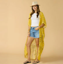 Load image into Gallery viewer, YELLOW TIE DYE KIMONO