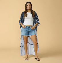 Load image into Gallery viewer, BLUE TIE DYE KIMONO