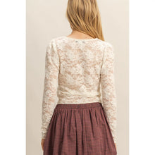 Load image into Gallery viewer, Ribbon Detail Lace Top