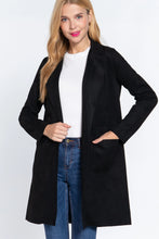 Load image into Gallery viewer, Long Sleeve Faux Suede Jacket