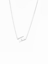 Load image into Gallery viewer, SIDEWAYS INITIAL NECKLACE