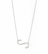 Load image into Gallery viewer, SIDEWAYS INITIAL NECKLACE