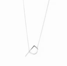 Load image into Gallery viewer, SIDEWAYS INITIAL NECKLACE