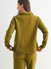 Load image into Gallery viewer, Olive Henley Sweatshirt
