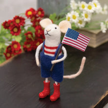 Load image into Gallery viewer, American Mr Mouse Felted Ornament
