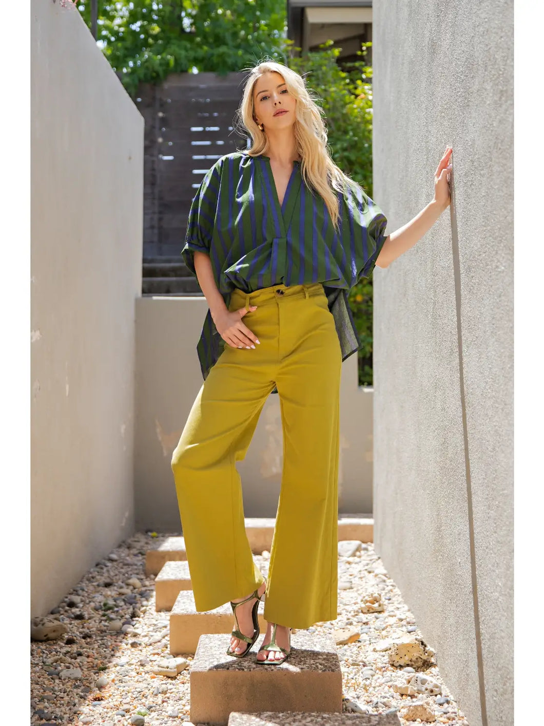 High Waisted Strait Leg Pants