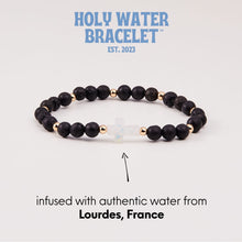 Load image into Gallery viewer, HOLY WATER MENS LAVA ROCK BRACELET IN GOLD
