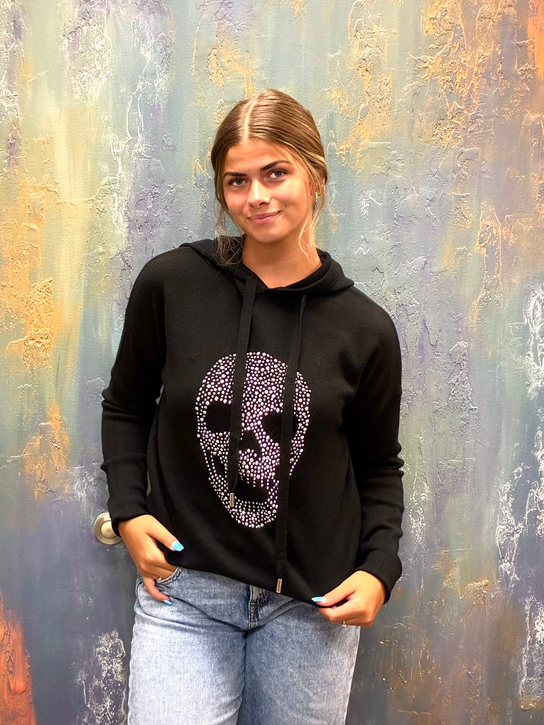 Rhinestone Skull Hoodie