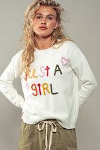 Load image into Gallery viewer, JUST A GIRL SWEATER
