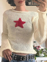 Load image into Gallery viewer, CROP STAR SWEATER
