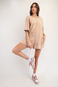 OPEN BACK SHORT SLEEVE ROMPER
