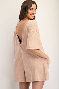 OPEN BACK SHORT SLEEVE ROMPER