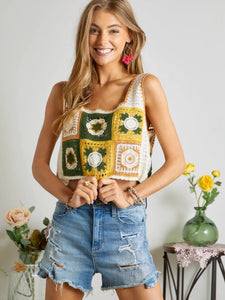 CROCHET MULTICOLOR TOP