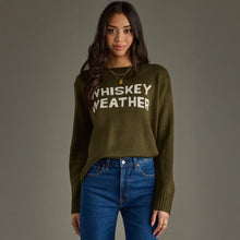 Load image into Gallery viewer, Olive Whiskey Weather Sweater

