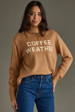 Load image into Gallery viewer, Light Brown Coffee Weather Sweater
