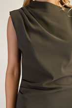 Load image into Gallery viewer, Gathered Boat Neck Mini Dress
