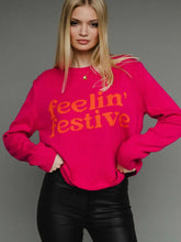 Load image into Gallery viewer, Pink “Feelin Festive” Sweater
