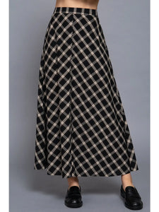 Plaid Midi Skirt