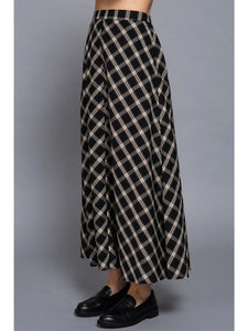Plaid Midi Skirt
