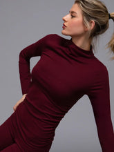 Load image into Gallery viewer, Long Sleeve High Neck Ruched Top
