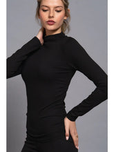 Load image into Gallery viewer, Long Sleeve High Neck Ruched Top

