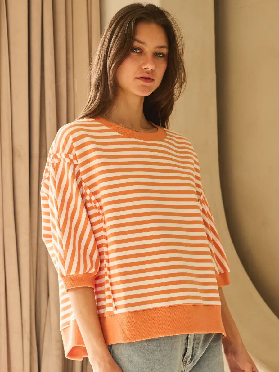 Striped Knit Top