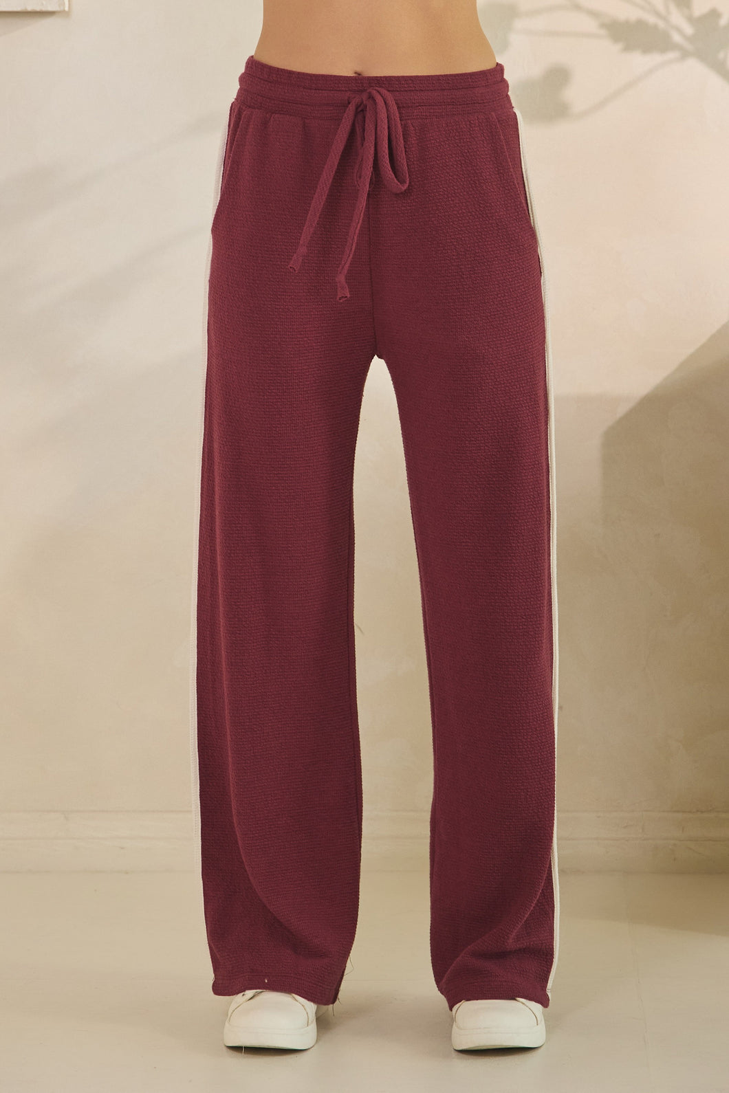 Burgundy Strait Leg Sweatpants