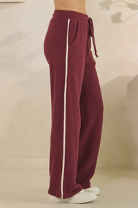 Burgundy Strait Leg Sweatpants