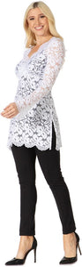 LONG SLEEVE LACE TOP