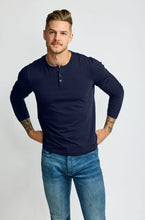 Load image into Gallery viewer, LONG SLEEVE HENLEY T-SHIRT
