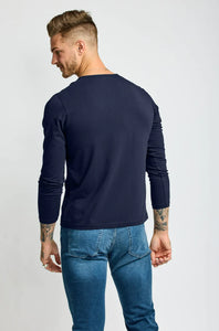 LONG SLEEVE HENLEY T-SHIRT